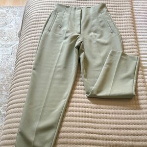 NWOT ZARA sage green mint Pants slacks  high rise trousers S